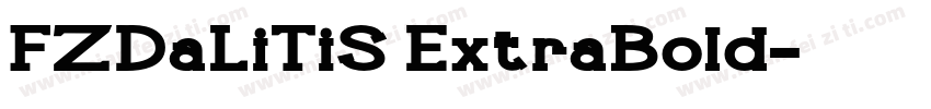 FZDaLiTiS ExtraBold字体转换